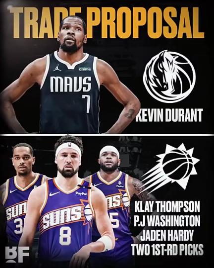 和歐文濃眉組三巨？美媒：獨行俠可用克萊+PJ+哈迪+倆首輪去換KD