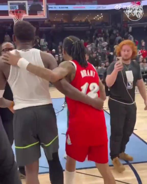 狼王&槍王惺惺相惜！華子賽后與莫蘭特相互致意！